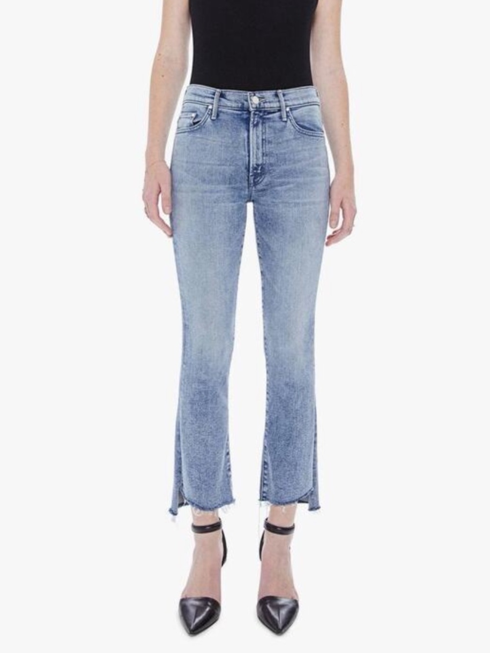 MOTHER Insider Crop Step Fray Jeans Twice Shy Bootcut 27